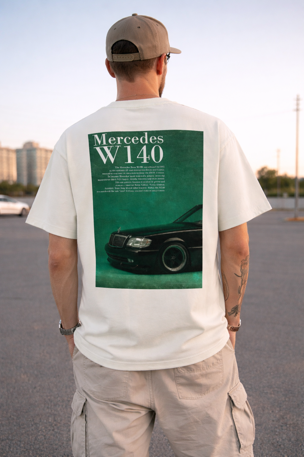 Mercedes W140 Heritage Oversized T-Shirt – Vintage Luxury Streetwear Tee