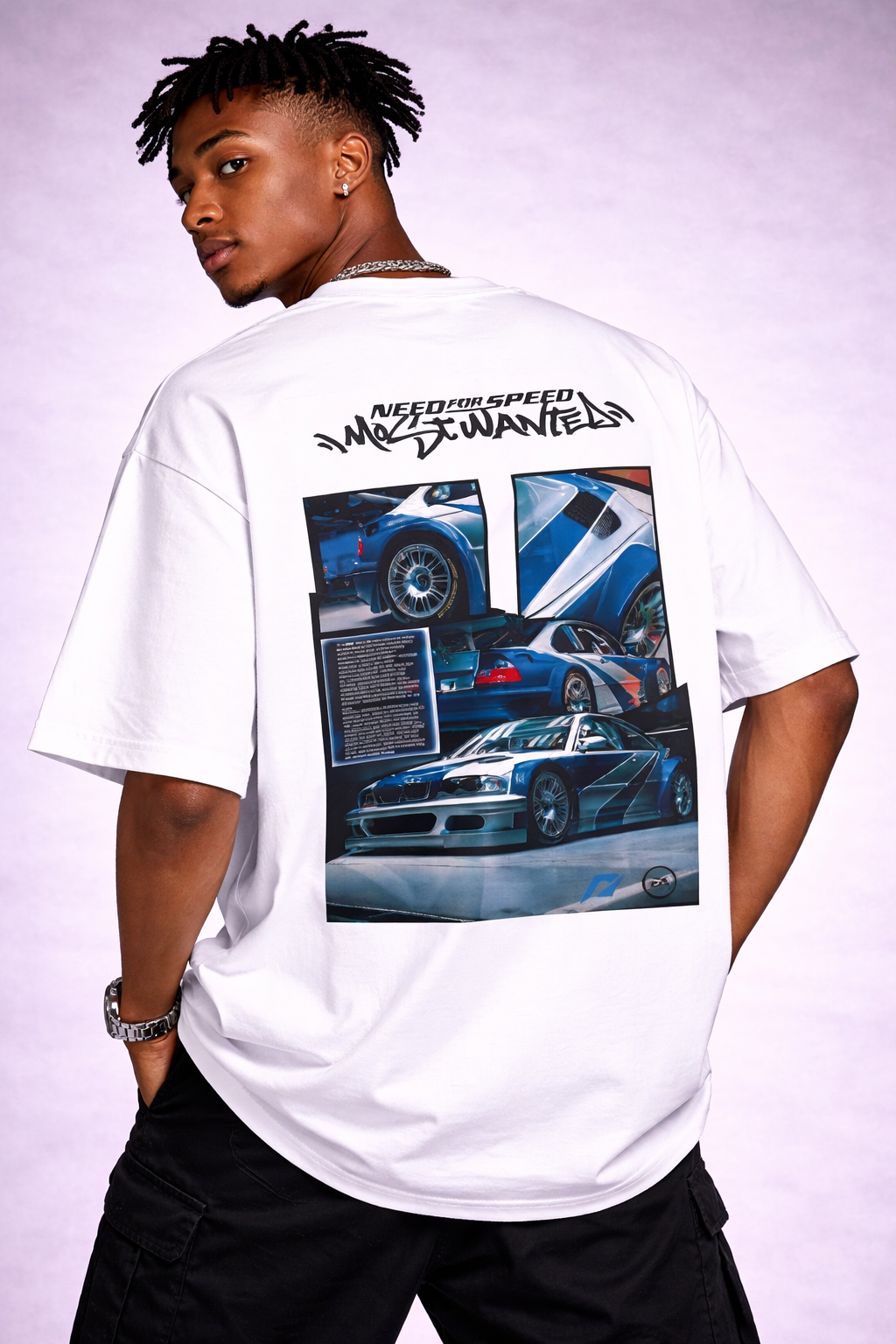 Midnight Racer “Most Wanted” Oversized T-Shirt – Premium Streetwear Car Graphic Tee