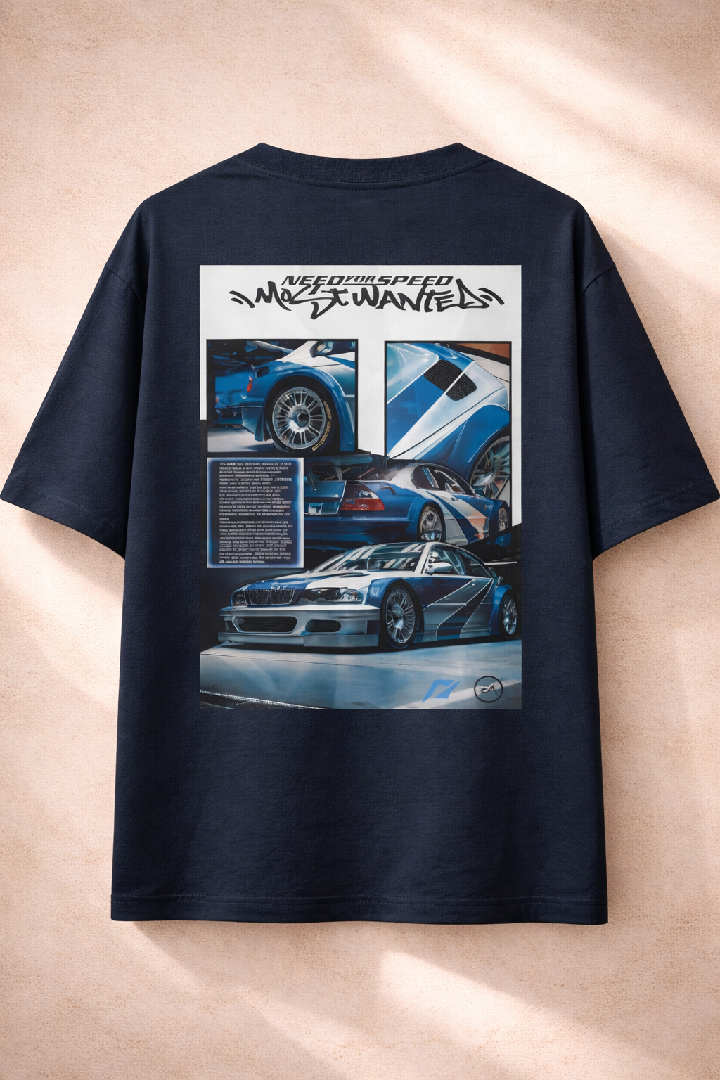 Midnight Racer “Most Wanted” Oversized T-Shirt – Premium Streetwear Car Graphic Tee
