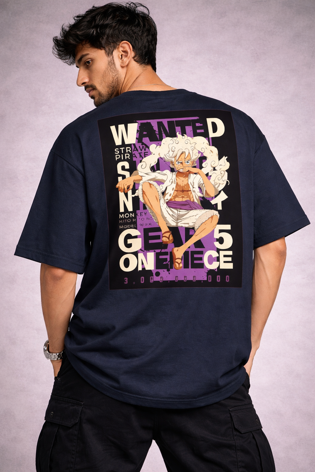 Gear 5 Luffy Wanted Poster Oversized T-Shirt – Ultimate Anime Streetwear