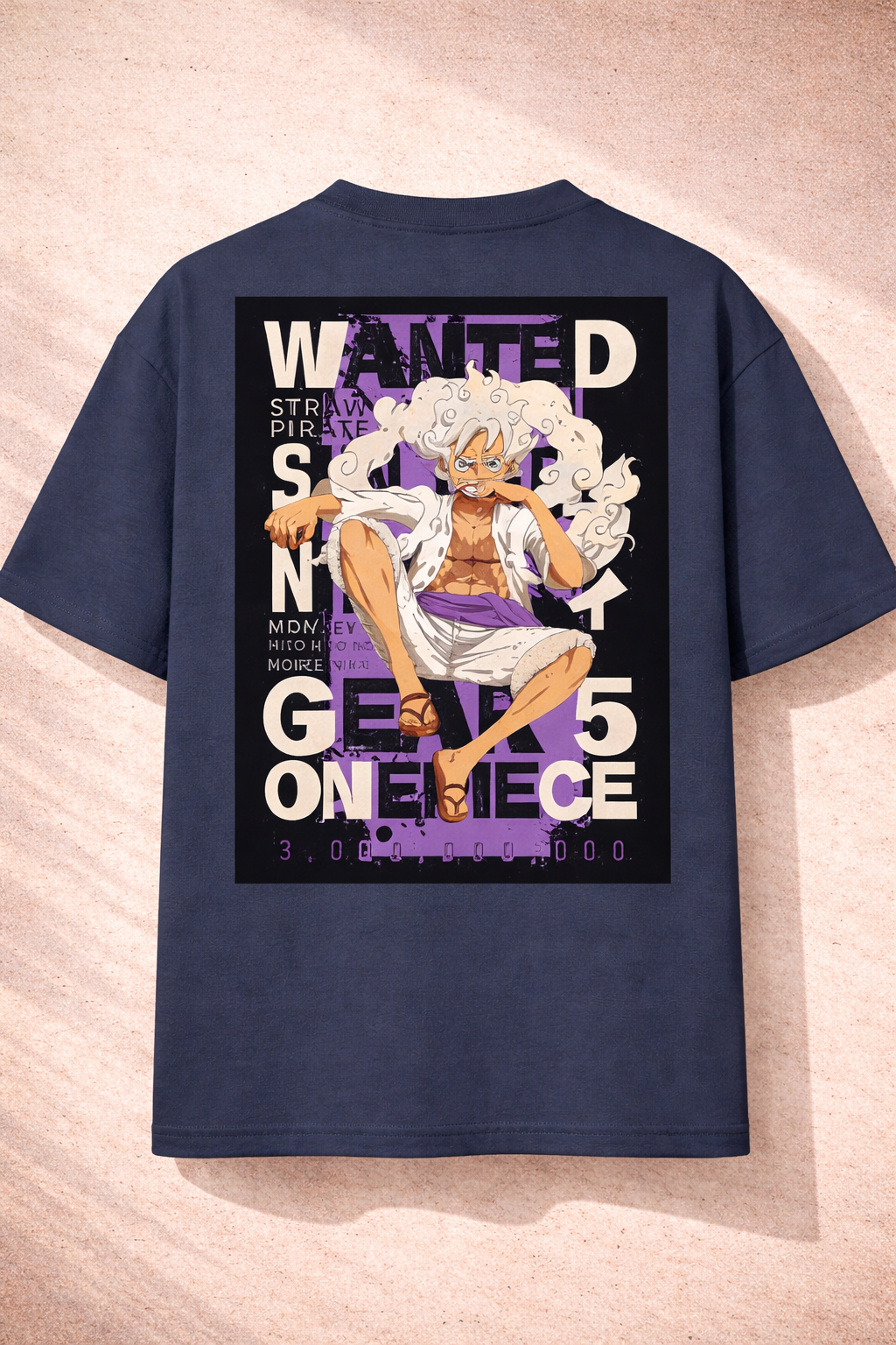Gear 5 Luffy Wanted Poster Oversized T-Shirt – Ultimate Anime Streetwear