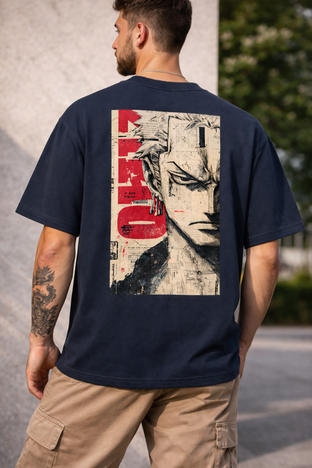Roronoa Zoro Oversized T-Shirt – Anime Vintage Edition