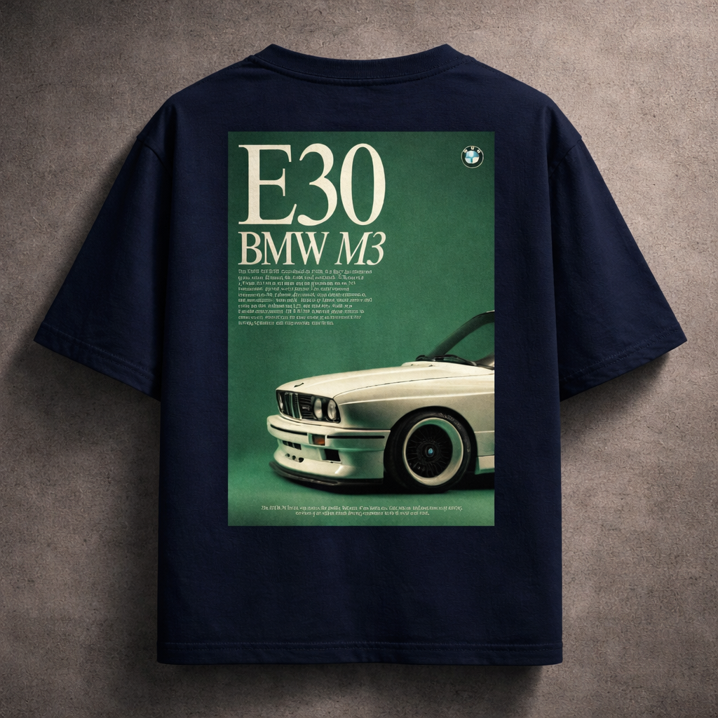 BMW E30 M3 Legacy Oversized T-Shirt – Vintage Motorsport Streetwear Tee