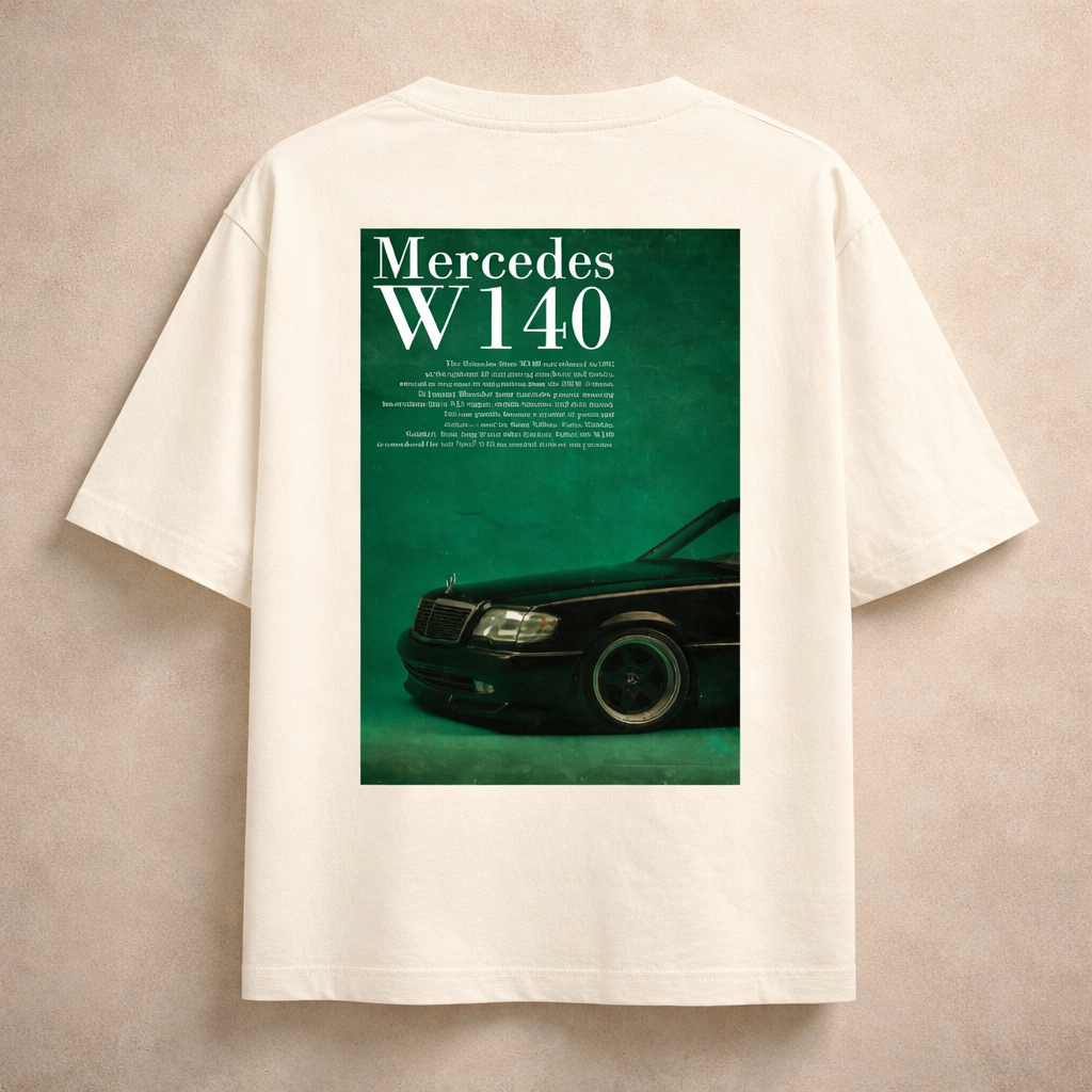 Mercedes W140 Heritage Oversized T-Shirt – Vintage Luxury Streetwear Tee