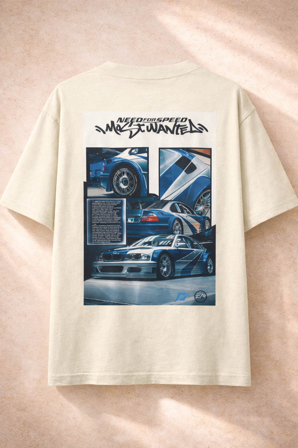 Midnight Racer “Most Wanted” Oversized T-Shirt – Premium Streetwear Car Graphic Tee