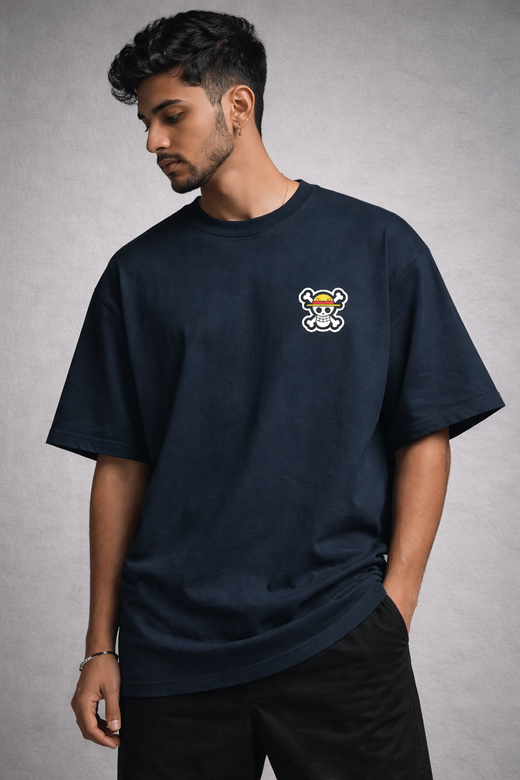 Monkey D. Luffy Wanted Poster Oversized Anime T-Shirt | One Piece Streetwear Tee