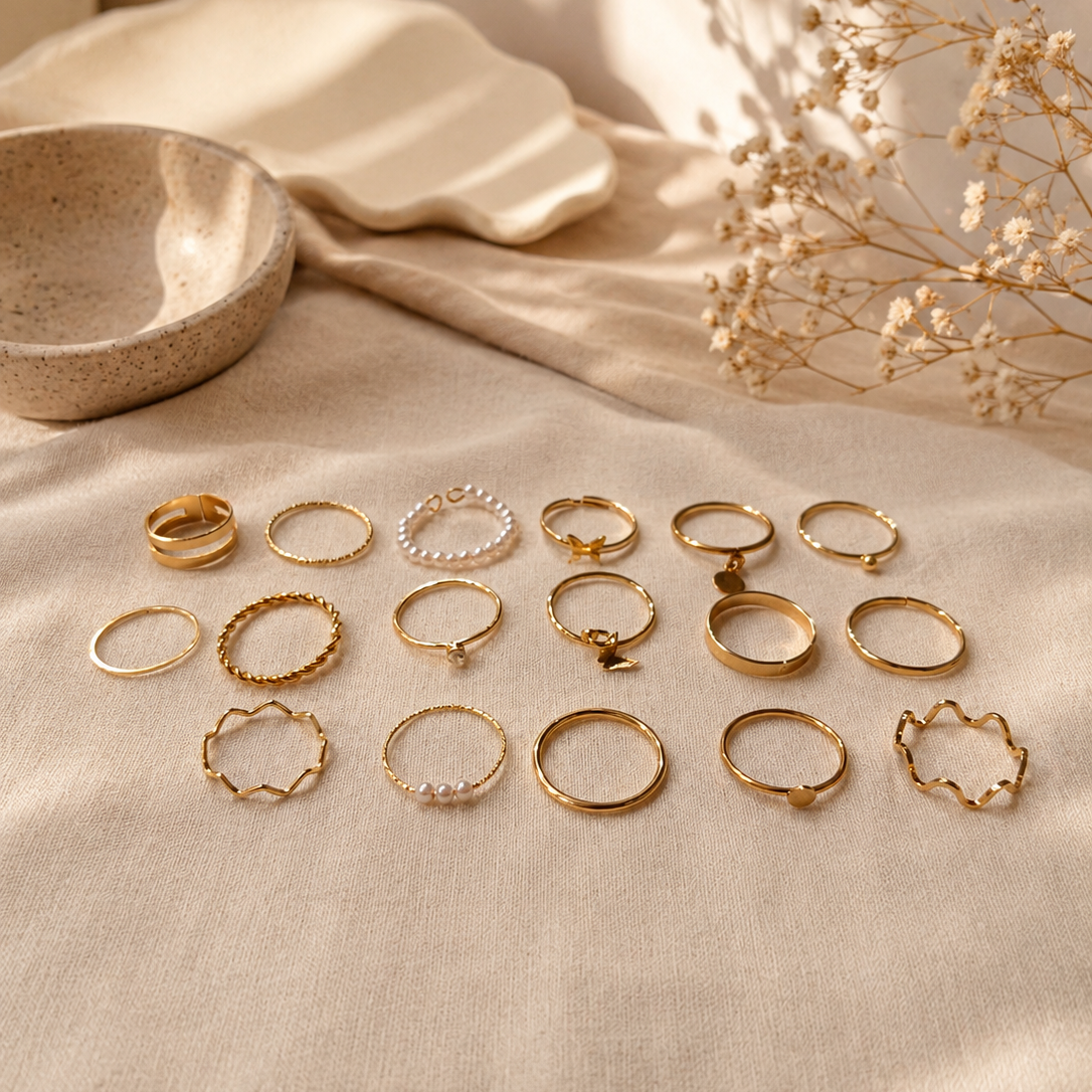 Rings 009 (Combo set of 17)